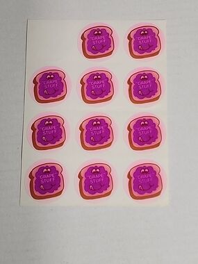 Vintage 1981 TREND Scratch n' Sniff Stinky Stickers Grape and Watermelon 11ct